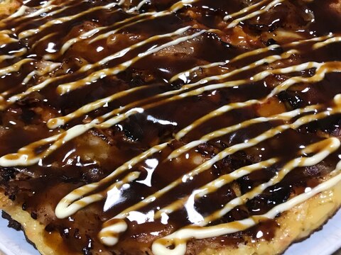 白菜でふわふわお好み焼き